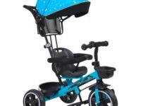 Luusa® Hyper PRO Canopy Plug N Play Tricycle/Baby Tricycle with Parental Control for Age Group 2+ Years Boys/Girls/Carrying Capacity Upto 30-KGS Proudly Made in India (Ice-Blue) | Canopy