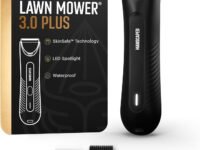 MANSCAPED® The Lawn Mower® 3.0 Plus Groin & Body Hair Trimmer – Updated SkinSafe® Trimmer Blade, Waterproof Wet/Dry Groomer, USB-C Rechargeable, Men’s Wireless Ball Shaver, Tuxedo Black