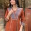 MEERA FAB Women Floral Printed Pure Cotton Straignt V-Neck Kurta with Trousers & Dupatta