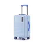 MOKOBARA The Aisle Trunk 8 Super Silent Ninja Wheels Luggage | 56 Cms Polycarbonate Shell,YKK Zippers,TSA-Approved Lock & Silent Ninja Wheels Travel Suitcase (Cabin,Shy Blue)