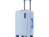 MOKOBARA The Aisle Trunk 8 Super Silent Ninja Wheels Luggage | 56 Cms Polycarbonate Shell,YKK Zippers,TSA-Approved Lock & Silent Ninja Wheels Travel Suitcase (Cabin,Shy Blue)