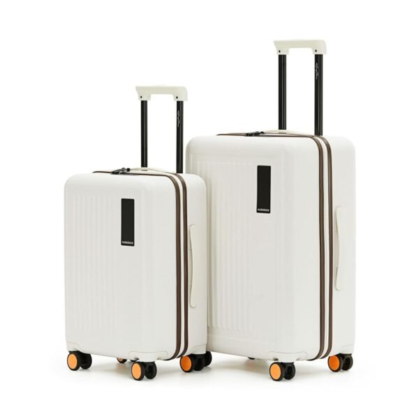 MOKOBARA The Transit Luggage Poly-Carbonate Hard Sided 8 Spinner Silent Ninja Wheels (Still Loading Brownray (Limited Edition),Set of 2) Trolley Small & Medium