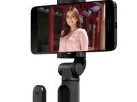 Mi Xiaomi Selfie Stick with Tripod Stand with Bluetooth Remote, 360 deg Rotation Phone Holder for Selfie/Video Recording/Photo/Live Stream/Vlog/YouTube from Smartphone, iPhone, Mics and Lights (Black)