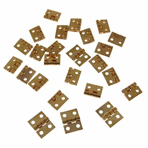 Mini Tiny Brass Hinge with Nails Jewelry Chest Gift Wine Music Box Dollhouse