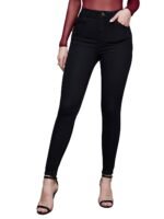 Miss Chase Women's Skinny High Rise Cropped Fringed Hemline Detailing Stretchable Denim Jeans