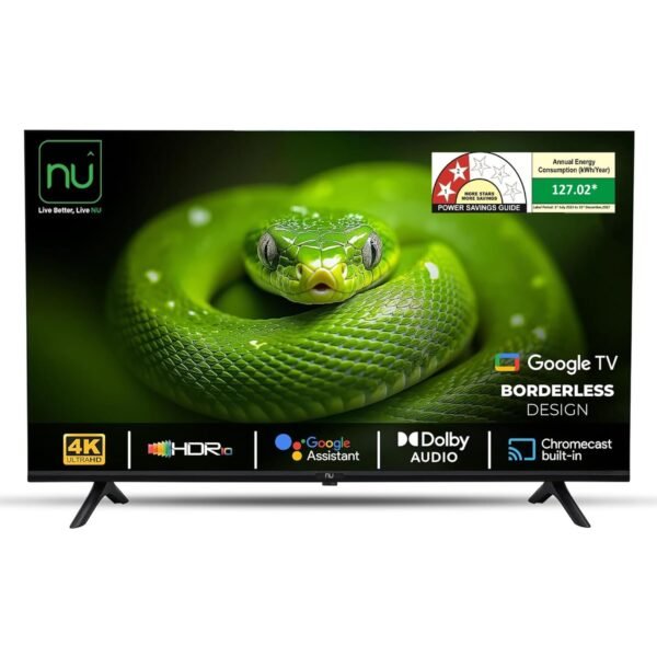 NU 108 cm (43 Inches) New 2025 Borderless Series 4K UHD Smart Google TV LED43UGNX