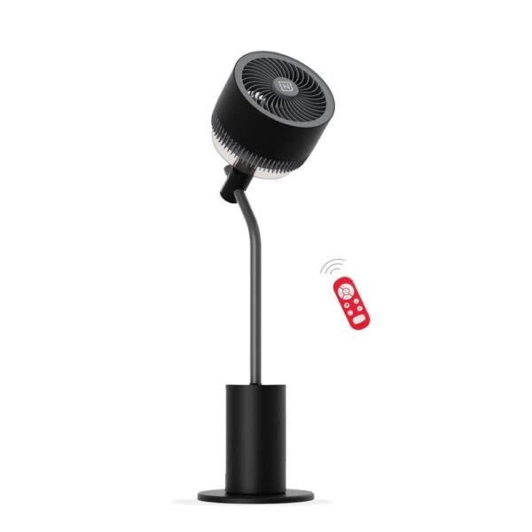 NUUK HALO v2 3D Air Circulation Tower Fan with Mood Lamp | Super Silent Remote Controlled Standing BLDC Fan | 12 Wind Speeds & 4 Fan Modes | 120˚ Horizontal & 90˚ Vertical Oscillation | 3 NIDEC Motors