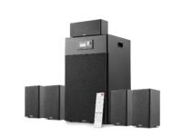 OBAGE Newly Launched Home Theatre System with 200 W Surround Sound 5.1 CH, 8" Wired Subwoofer, HDMI (ARC), BT v5.3, Multi-Channel Volume Control (Dark Black)