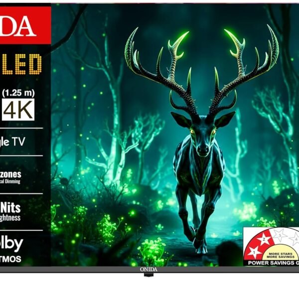 ONIDA 127 cm (50 inchs) Nexg Series 4K Ultra HD Smart QLED Mini LED Google TV MZ50MIN