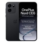 OnePlus Nord CE6 | 8GB+128GB | Pitch Black | Snapdragon 7s Gen 4 | Segment's Fastest Touch Response | 8000mAh Battery | 144Hz 1.5K AMOLED Display | 50MP Main + 32MP Selfie 4K Cameras | IP66,68,69,69K