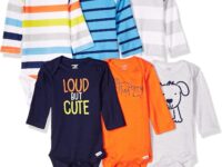 Onesies Brand, Unisex Baby, 6-Pack Long Sleeve Bodysuits