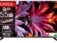 Onida 139 cm (55 inches) Nexg Karaoke Series 4K QLED Smart Google TV Q55UGI120