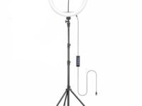 Osaka® 14Inch Professional LED Ring Light 15W Dimmable Extra Bright Lighting with 2 Color Modes for Photo Shoot Video Shoot Live Stream Makeup Compatible with iPhone & Android Smartphones.