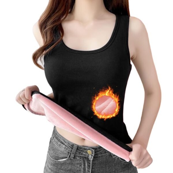 PALAY® Thermal Tank Top Womens Fleece Lined Underwear Tops Undershirt for Women Cotton Cami Warm Base Layer Vest Scoop Neck