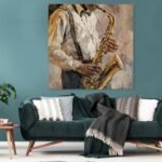 PAPER PLANE DESIGN Abstract Canvas Wall Art Large Size for Living Room Bedroom Modern Paintings Picture Artwork Home Decoration. (24 x 24 Inches)