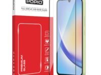 POPIO Military-Grade Gorilla Tempered Glass For Samsung Galaxy A34 | 9H Hardness, Edge-to-Edge, Bubble-Free