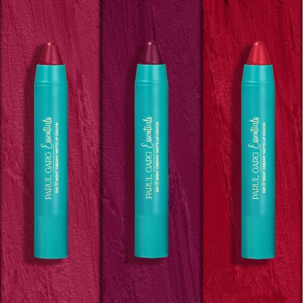Parul Garg Beauty All-Time Bestsellers Lip Crayon Set | Top 3 Creamy Matte Lipsticks | Rose Pink, Berry & Fuchsia | Bestselling Shades | Vegan, Paraben-Free | Made in India (Best Of Bold)