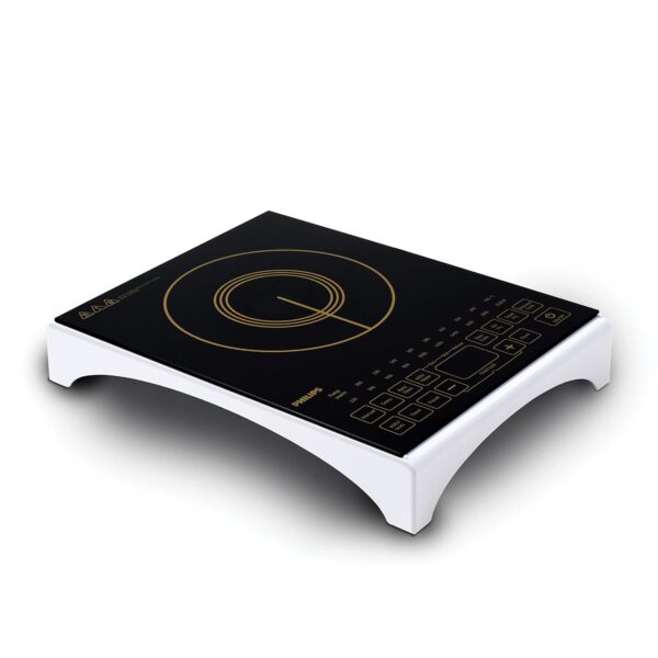 Philips Viva Collection Hd4938/01 2100-Watt Glass Induction Cooktop | Fast Gas-Free Cooking | No LPG Required With Sensor Touch & Full Crystal Glass (Black)