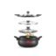 Pigeon By Stovekraft All in One Super Cooker Aluminium with Outer Lid Induction and Gas Stove Compatible 5 Litre Capacity for Healthy Cooking (Black)