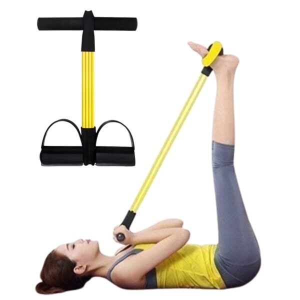 Pull Reducer Leg Exercise Equipment Tummy Trimmer - Yoga Pedal Puller Resistance Band, Pedal Puller for Exercise, Stomach Exercise Equipment, Gym & Yoga Basic Equipment - 4 Tubes