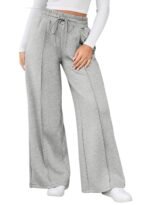 Q - RIOUS Women's Wide Leg Drawstring Relaxed Fit Trouser