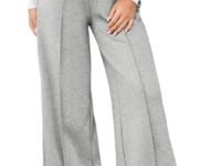 Q - RIOUS Women's Wide Leg Drawstring Relaxed Fit Trouser