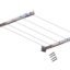 Q1 Beads Stainless Steel Clothes Drying Stand Foldable for Wall Mounted/Cloth Drying Rack/Clothes Hanger for Home Or Balcony with 33 Feet Rope & Screws (Chrome,5 Layers, 15 inches)