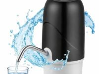 Qlect Premium Automatic Electric Water Dispenser Pump for 20 Litre Bottle Portable Water Pump Dispenser for Home, Office, and Outdoors | 1200 mAh C-Type Fast Charging Battery (Black)