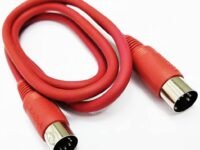 RADIOSHACK - 5 Pin Midi to M I D I Cable Audio MIDI Cable 1 Meter / 1 Meter M I D I Connector Interface Jack Plug Wire Cord (Midi Cable (RadioShack RED Color))