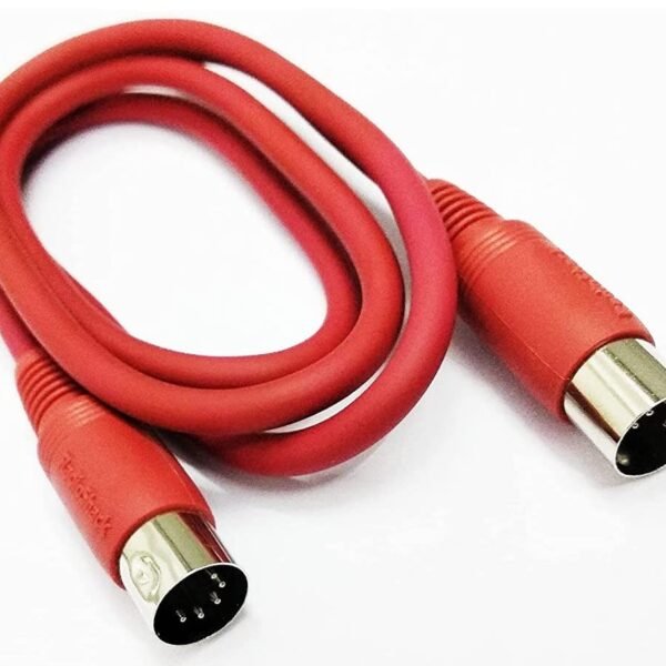 RADIOSHACK - 5 Pin Midi to M I D I Cable Audio MIDI Cable 1 Meter / 1 Meter M I D I Connector Interface Jack Plug Wire Cord (Midi Cable (RadioShack RED Color))