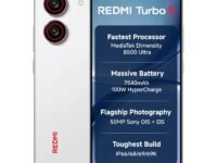 REDMI Turbo 5 (12GB + 256GB) Turbo White | Dimensity 8500 Ultra | Mega 7540mAh Battery | 100W HyperCharge | Compact 16.75cm(6.59) 120Hz AMOLED Screen | 50MP Sony OIS Camera | Upto 60% Assured Buyback