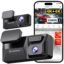 REDTIGER 4K+4K Dash Cam Front and Rear, Dual STARVIS 2 IMX678 Sensor, 5.8GHz WiFi APP Control Car Camera with Built-in 128GB, Voice Control, 4'' Touch Screen, HDR Night View, 24/7 Parking Mode (F77)