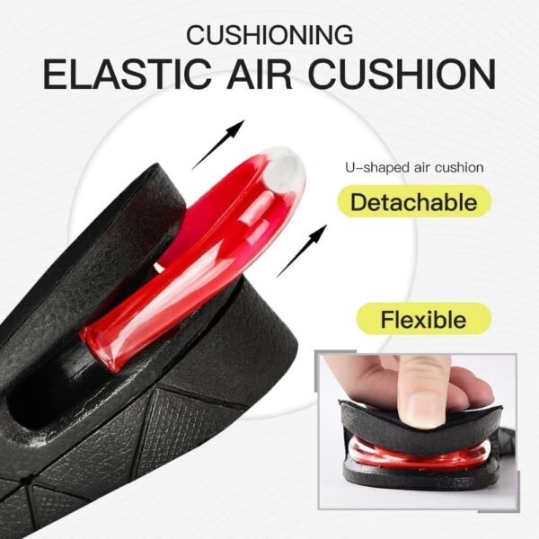 RENESMEE 1 Pair Height Increase Insoles, 4-Layer Heel Orthotic Insoles Adjustable Comfortable & Breathable Elevator Lift Kit Up To 2cm To 9cm, Men Women Height Booster Insoles