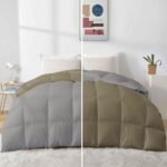 Razzai microfiber 500 GSM Winter Comforter Premium Collection Quilted Revesible Comforter (92" x 106" Inches/233cm x 269cm) - King Size Comforter|Silver/Beige| TC - 400