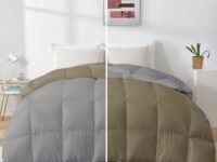 Razzai microfiber 500 GSM Winter Comforter Premium Collection Quilted Revesible Comforter (92" x 106" Inches/233cm x 269cm) - King Size Comforter|Silver/Beige| TC - 400
