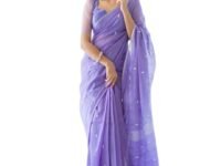 SGF11 Women's Kanjivaram Soft Cotton Linen Silk Saree With Blouse Piece