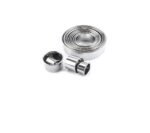 S.Han Stainless Steel Cookie Cutter Ring Molds for Cooking,10 Piece Round Cookie Cutter Set, Donut Cutter Set, Stainless Steel Circle Fondant Molds Co