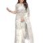 SIRIL Women's Cotton Linen Printed Saree with Unstitched Blouse Piece