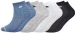 SJeware Polyester 4 Pairs Men and Women Solid Ankle Length Socks (Pack of 4), Multicolour