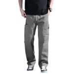 SMOWKLY Men’s Cotton Cargo Pants | Casual Comfortable 6 Pockets Trousers