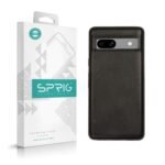 SPRIG Compatible with Google Pixel 6A Phone PU Leather Premium Back Cover Drop Tested Shock Proof Mobile Case for Men, Women, Boys and Girls with Camera Protection (Black)