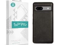 SPRIG Compatible with Google Pixel 6A Phone PU Leather Premium Back Cover Drop Tested Shock Proof Mobile Case for Men, Women, Boys and Girls with Camera Protection (Black)