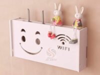 SS ARTS Engineered Wood Wall Mount Wifi Router Stand/Rack,10 Cm,18 Cm,30 Cm
