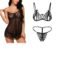 SSoShHub Lace Babydoll Lingerie Sexy Mini Chemise Mesh Wedding Nightie Bridal Nightdress with Bikini