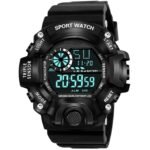 SWADESI STUFF Rubber Multi Color Army Kid Digital Watch for Boys, Black Dial, Multi-Color Band