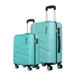 Safari Set of 2 Persia Hardside Polycarbonate 8 Wheel Spinner Wheel Small & Medium Size (Cabin & Check-in Trolley) Luggage Spearmint Color 55cm & 65cm