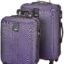 Safari Thorium Sharp Anti-Scratch Combo Set of 2 Purple Small, Medium Check-in 4 Wheel Hard Suitcase