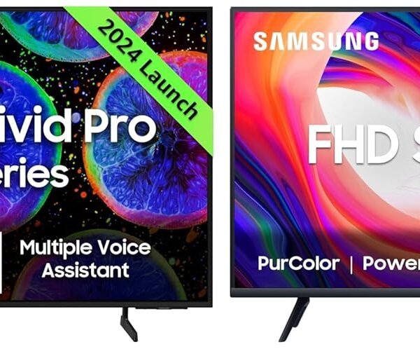 Samsung 108 cm (43 inches) D Series Crystal 4K Vivid Pro Ultra HD Smart LED TV UA43DUE77AKLXL (Black) 108 cm (43 inches) Full HD Smart LED TV UA43T5450AKXXL (Black)