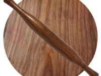 Sheesham Wooden Chakla Belan Rolling Board Polpat Patla for Kitchen Roti Maker Chapati Maker 11 Inch Brown Color