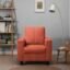Sleepyhead Bae Designed by Duroflex - 1 Seater Sofa Chair, Premium Fabric |Space-Saving Design |Comfort & Easy Maintenance |3 Years Warranty |Stylish Single Seater for Living Room - Ember Orange